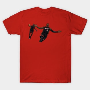 Dwyane Wade and LeBron James Iconic Miami Sketch T-Shirt
